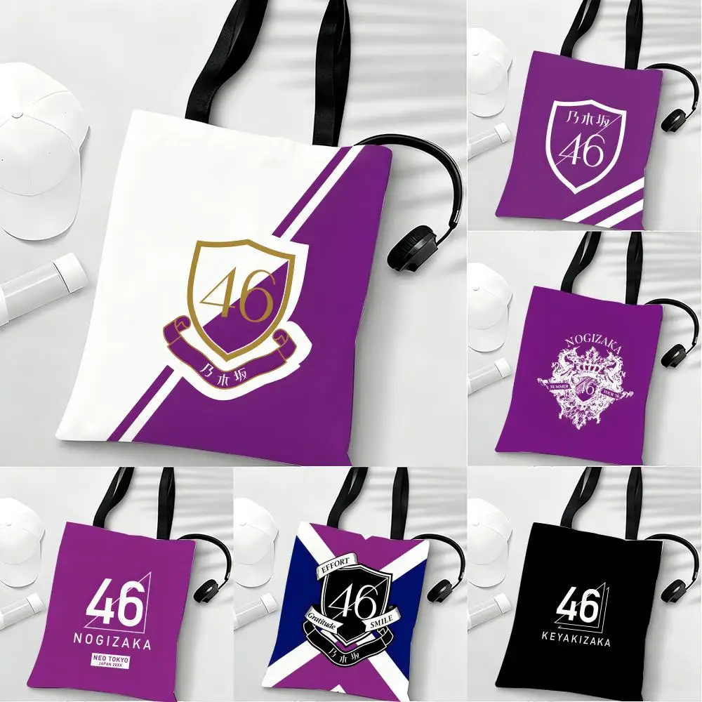 

Idol Group N-Nogizaka-46 Storage Bags Lightweight Eco Friendly Fashionable Multi Purpose Large Capacity Canvas Shoulder Tote