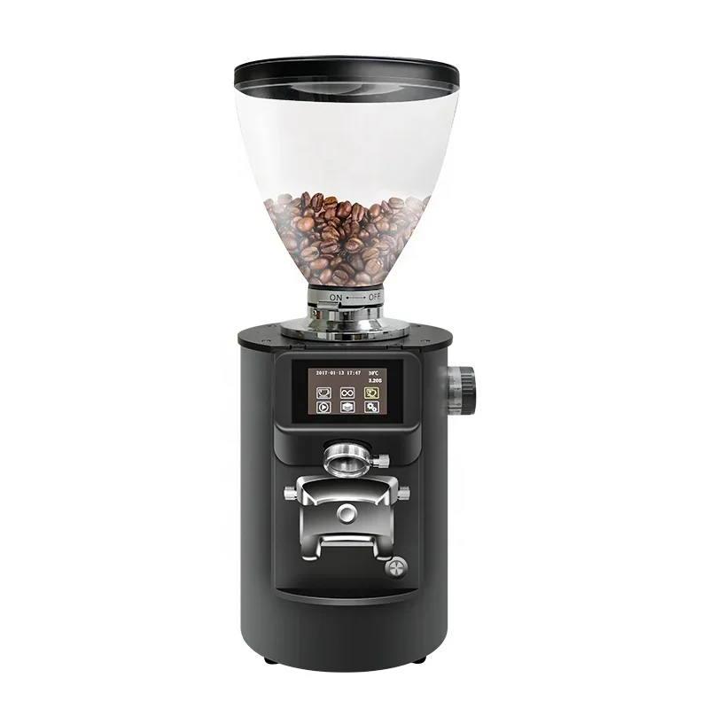 Digital 83mm Commercial Electric Coffee Grinder Machine Titanium Plated Flat Burr For Sales Espresso Coffee Bean Grinder