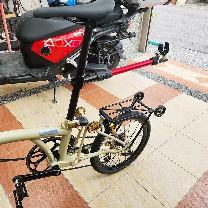 Bicycle Tow Connecting Rod Trailer Hitch Connector Fit Electric Bike Grocery Shopping Cart Camping Wagon Replacement Parts