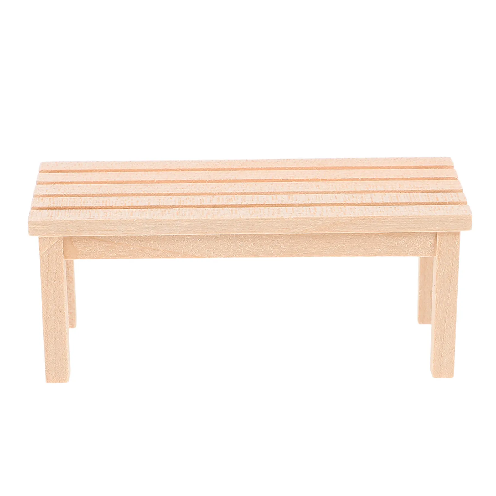 

Wooden Mini Long Bench Furniture Mini House Outdoor Decoration Micro Landscape Accessories Miniature Bench Decor