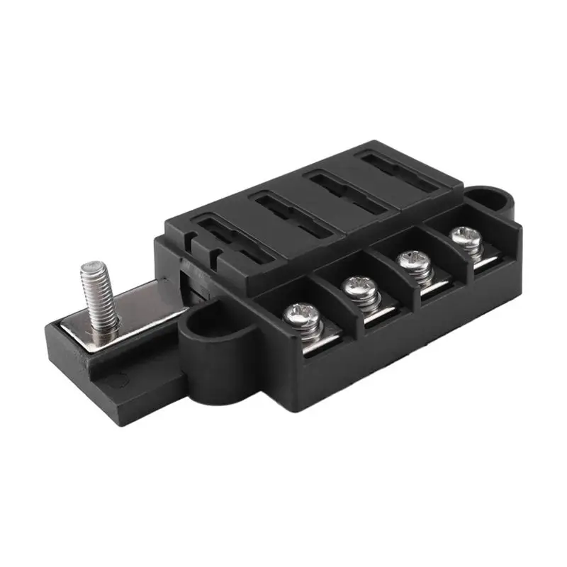 A56P-Car Boat Fuse Box Holder Fuse Holder Compact 1 In 4 Out Circuit 4 Way Blade Fuse Holder Block