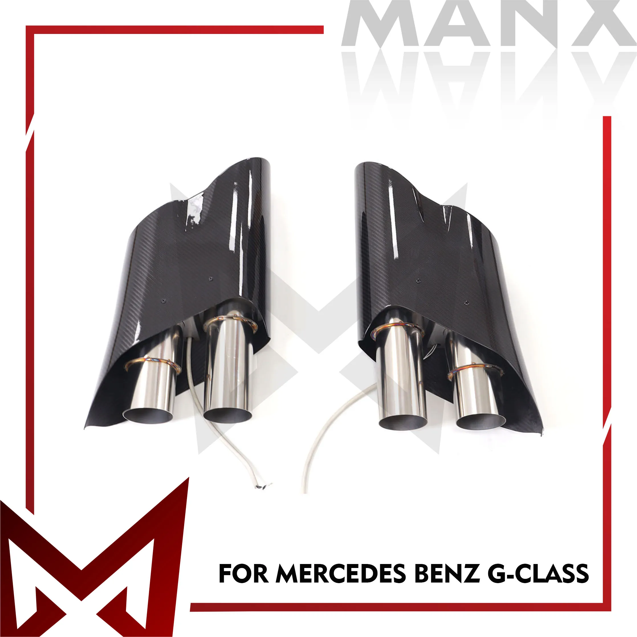 

MANX for Mercedes Benz G-Class Tips Exhaust system High precision Long warranty Brabus style