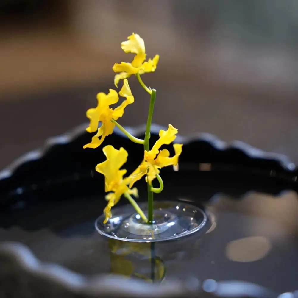 Floating Beauty Size Floral Float Dynamic Rotation Flower Stem Holder for Fish Tanks Table Decor Floating Floral for Diy
