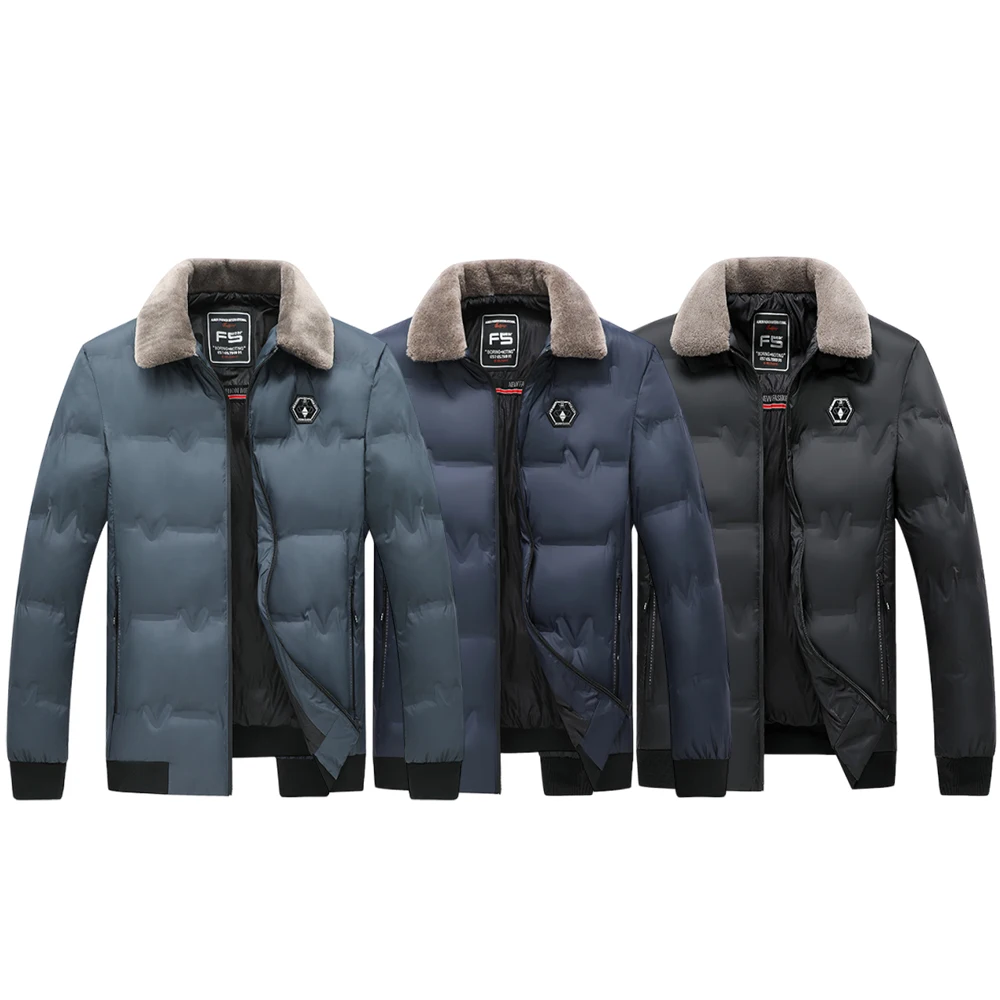 

Warm thick men's leather coat, outdoor windproof leather coat, synthetic windproof leather lapel, high-quality men's clothing