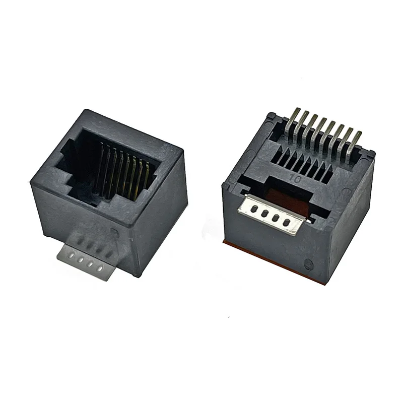 

20PCS RJ45 surface mount socket with 8P8C interface, SMT 180-degree vertical frequency converter network port female connector