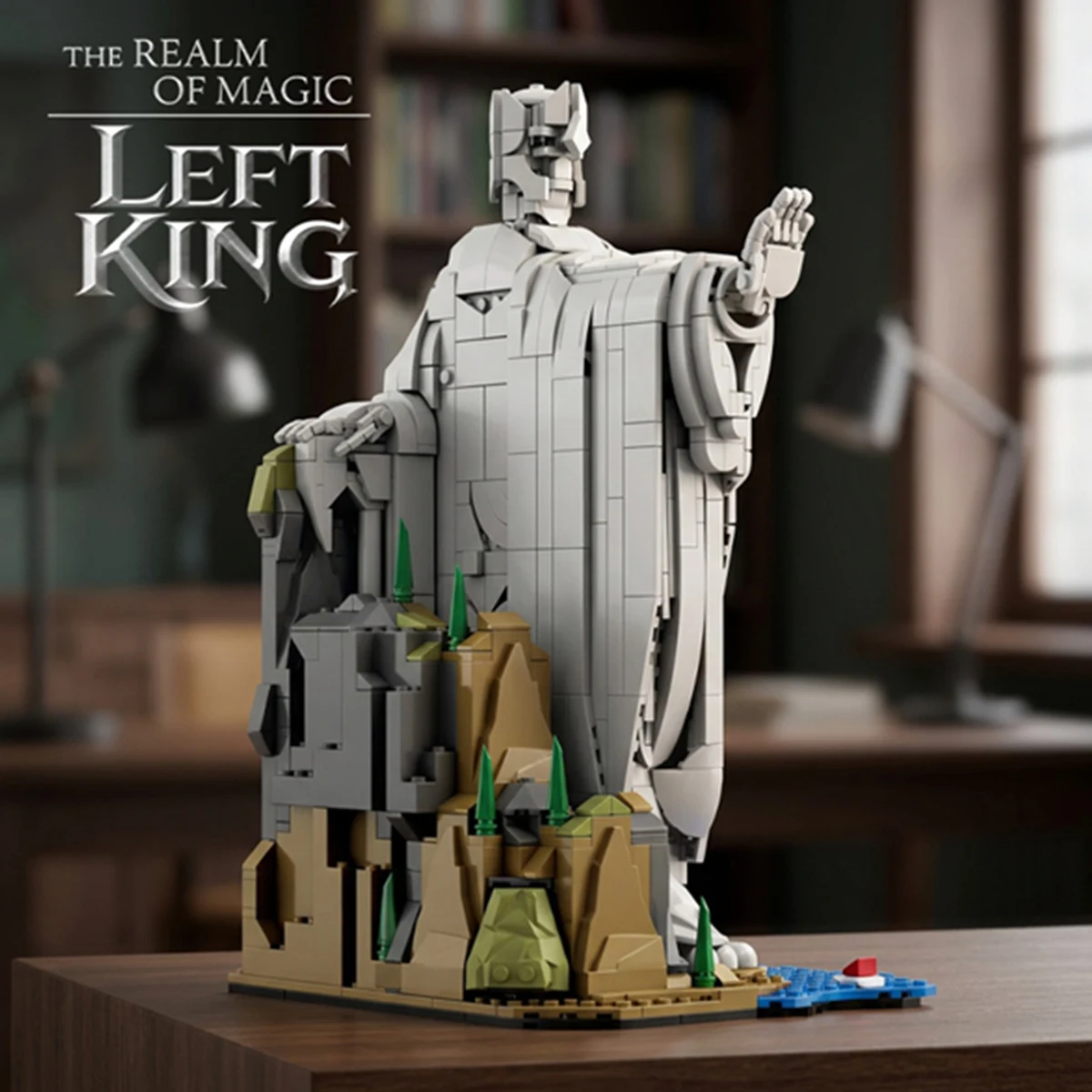 Medieval style Home Decor MOC DIY The Argonath Lords King Giant Statue Creative Model Building Blocks Bricks Toy Gift Collection view 5