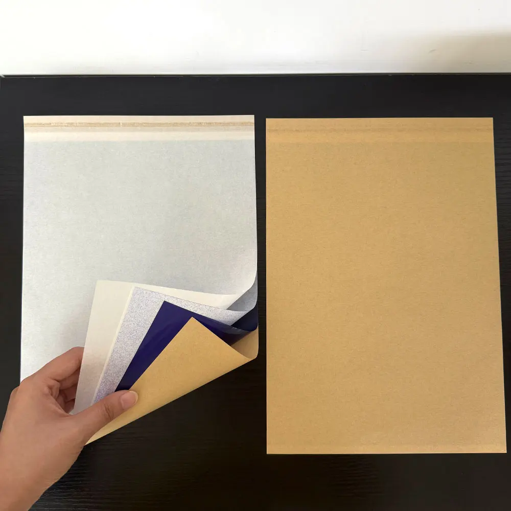 HD 100/50/30/20/10 ชิ้นกระดาษถ่ายโอนรอยสักขนาด A4 รอยสักกระดาษลายฉลุคาร์บอนกระดาษถ่ายเอกสารความร้อนสำหรับเครื่องถ่ายโอนรอยสัก