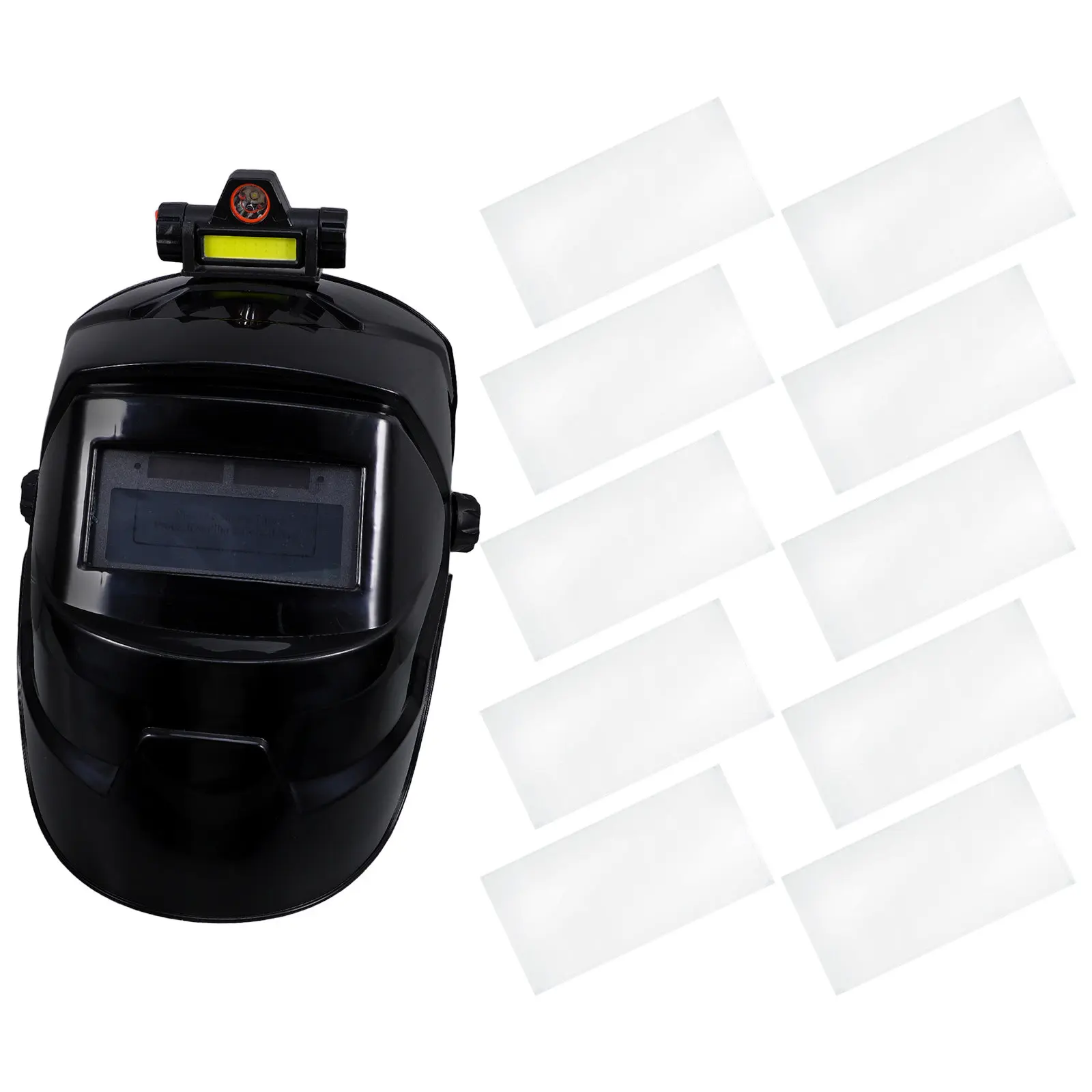 

Комплект для сварки с автоматическим затемнением и полным покрытием, со встроенной фарой, защита лица и шеи, регулируемый, комфортный, безопасный, из полипропилена