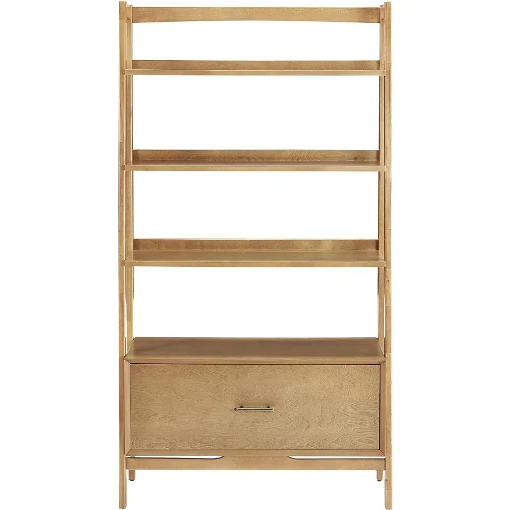 Bookshelf with four layers and one drawer，Landon Large Etagere Bookcase