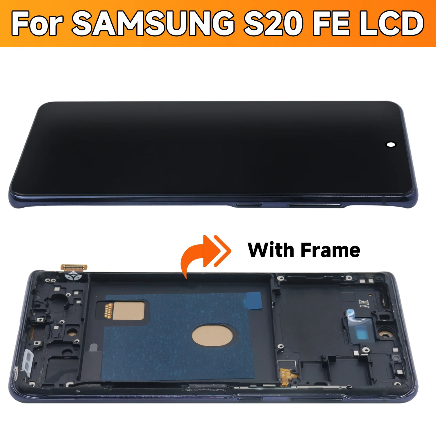 Tested TFT LCD For Samsung Galaxy S20 FE With Frame, LCD For Samsung S20FE G781B G780 Display Touch Digitizer Replacement Screen