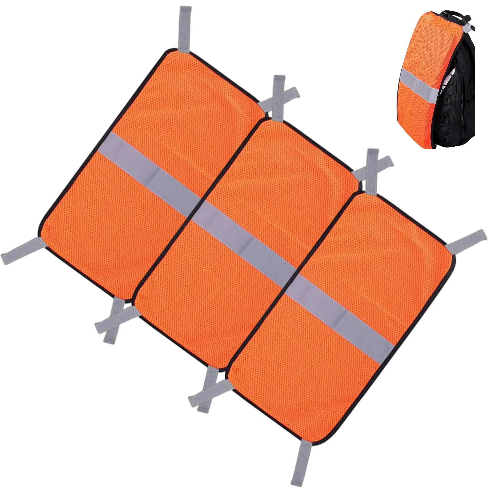 معدات التخييم الستائر الظهر مع شريط عاكس ، المشي لمسافات طويلة ، وضوح عالية ، الحريق ، البرتقالي ، لوحة الأمان ، في الهواء الطلق ، خفيفة الوزن ، 3.