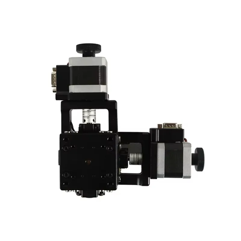 XmsjXY Axis Motorized Goniometer Stage High-Precision Electric Angle Position Stage XY Arc Swing Table Angle Range 15 Degree
