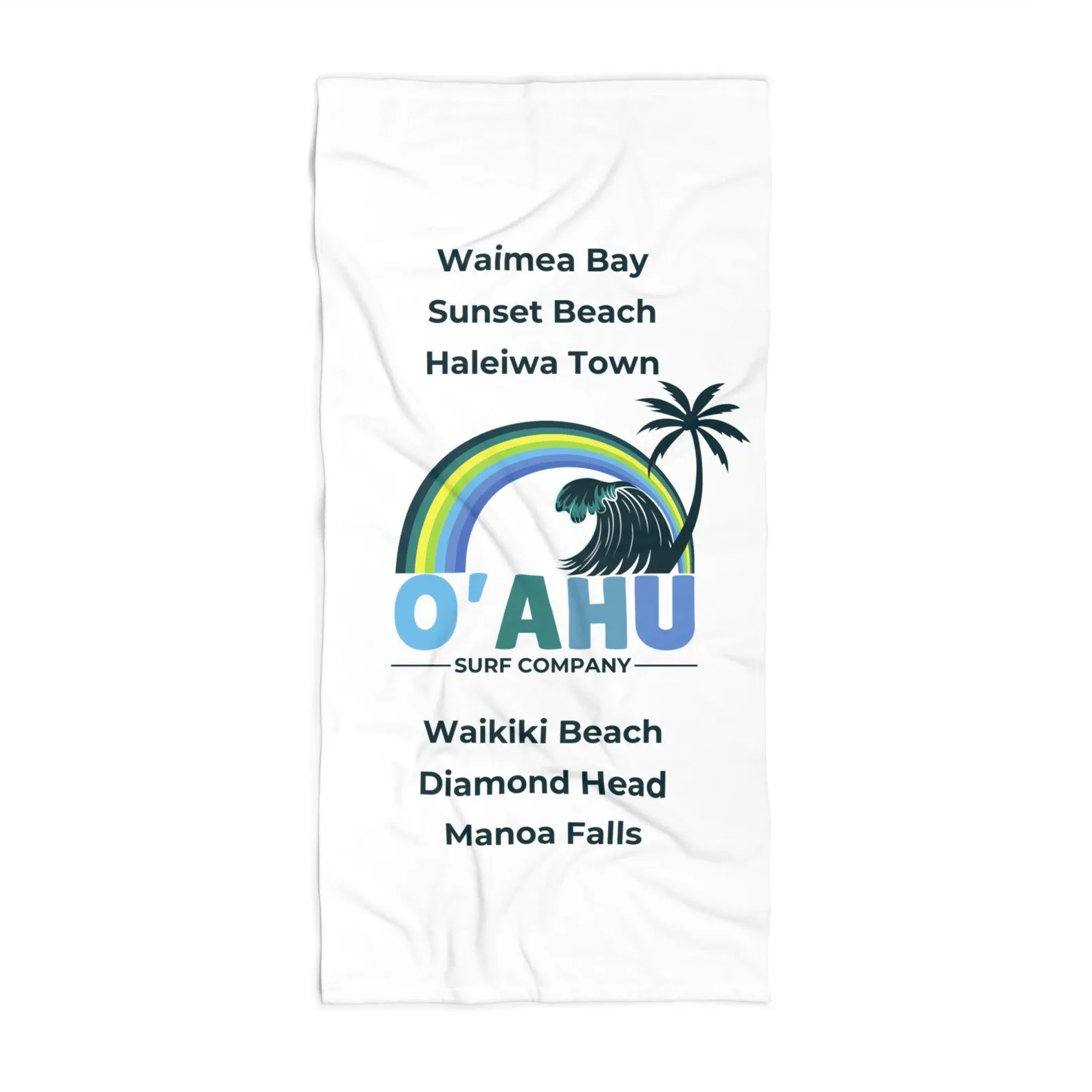 Oahu Surf Summer Beach Towel Rainbow Wave Hawaii Travel Towel Sauna Swimming Pool Hotel Towels Bathroom Spa Baby Playa For Home