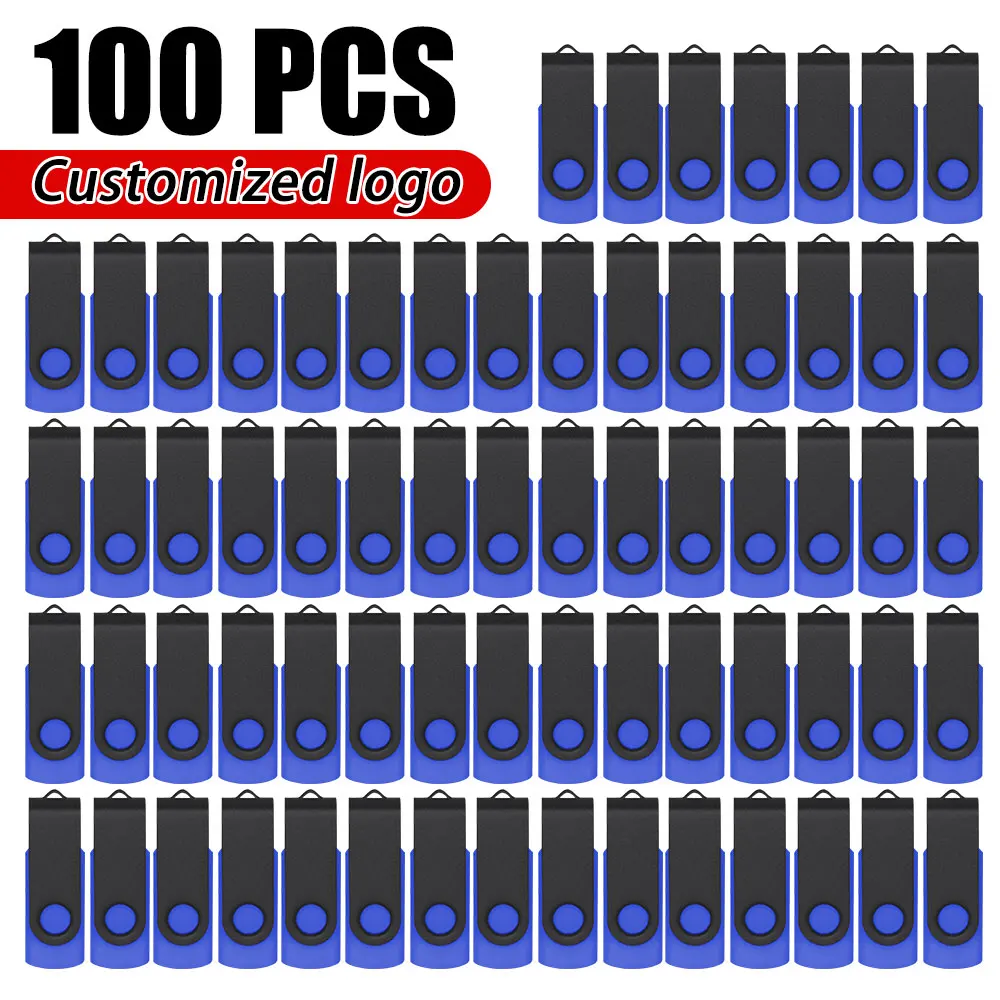 100PCS USB 2.0 Pendrive 128GB 64GB 32GB 16GB 8GB USB Flash Drive 4GB 2GB Free Custom Logo 2.0 USB Flash Drive Stick Best Gift