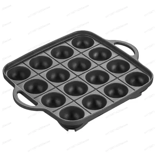 

16 Holes Takoyaki Grill Pan Practical Easy to Use Kitchen Frying Pan Takoyaki Maker for Camping Home Restaurant Outdoor Party