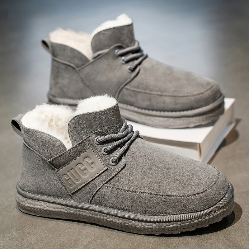 

Winter New High-quality and Fashionable Men's Casual Snow Boots, Thickened Cotton Shoes, Warm Shoes and Versatile