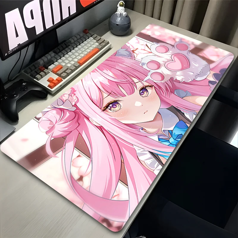 HD Print Gaming Mouse Pad Rubber Gamer Desk Mat Lock Edge PC Accessories Pads Blue Archive Misono Mika Large size Anime Mousepad