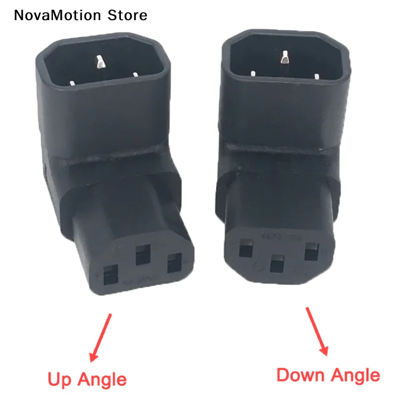 [NM]3pin Male To Female Extend 90 Degree Down Up Angle AC Converter IEC 320 C14 To C13 Left Right Angle AC Adapter IEC 320[NM]