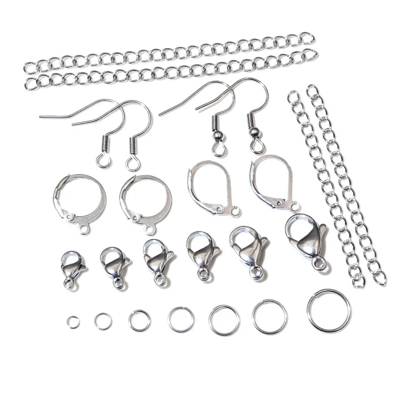 High Quality 316 Stainless Steel DIY Jewelry Making Findings Necklac Earrings Hooks/Jump rings/Lobster Clasp Craft Accessories