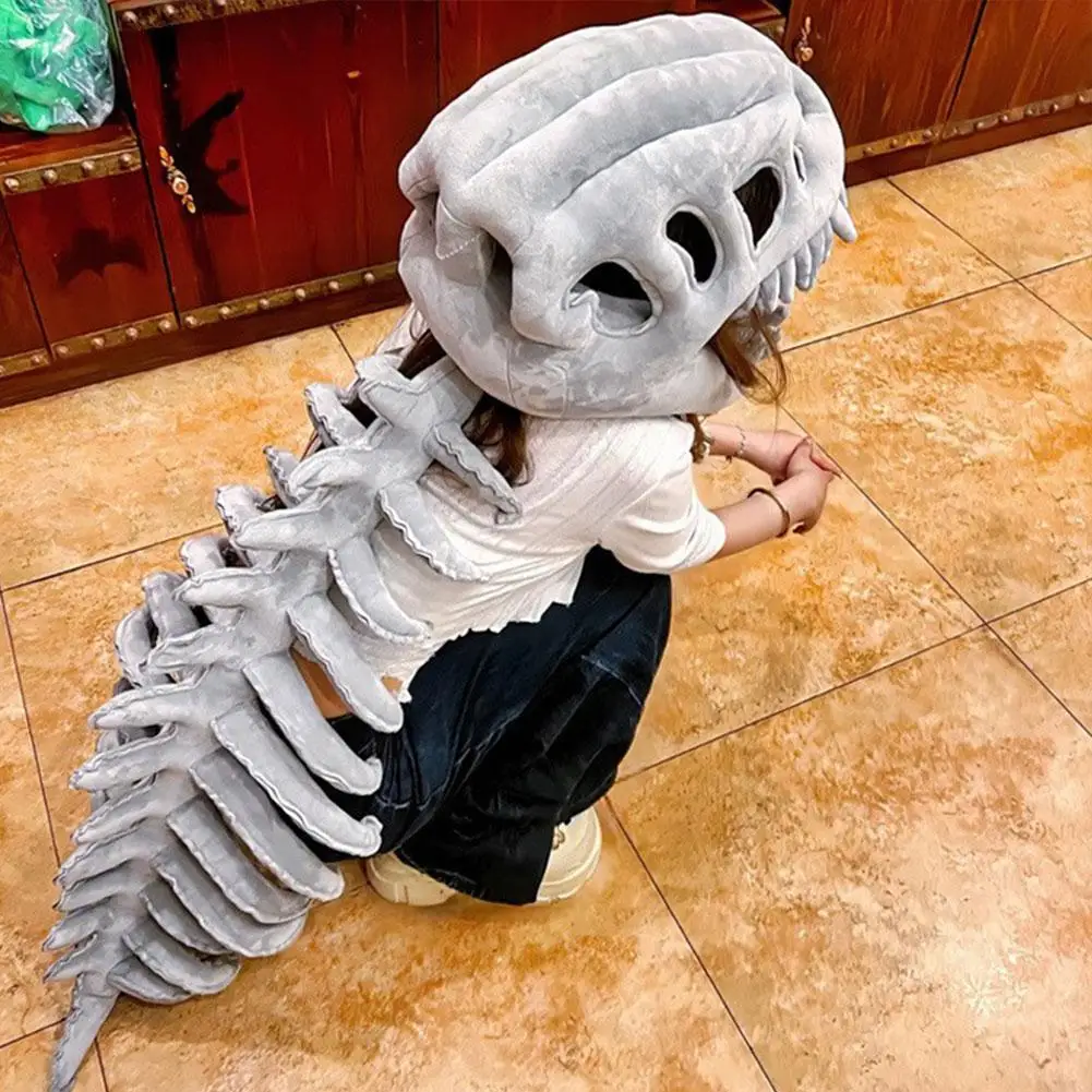 

Large Size Huge Dinosaur Skeleton Plush Toys for Sleeping Cushion Anime Game Gift Creative Cosplay Props Halloween Costume Gift