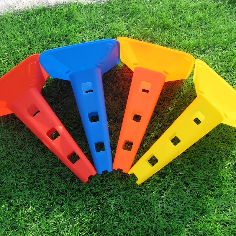 10PCS Durable Soccer Training Cones Set Colorful Marker Bucket Obstacles Props Agility Training Football Hurdles Roadblocks