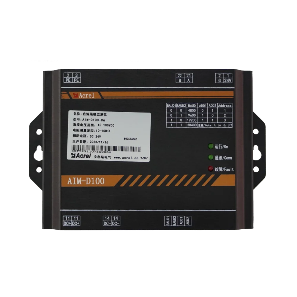 

Acrel AIM-D100-CA 100~1000V DC Insulation Monitoring Device For Charger UPS Pv DC System with Rs485 Modbus-RTU