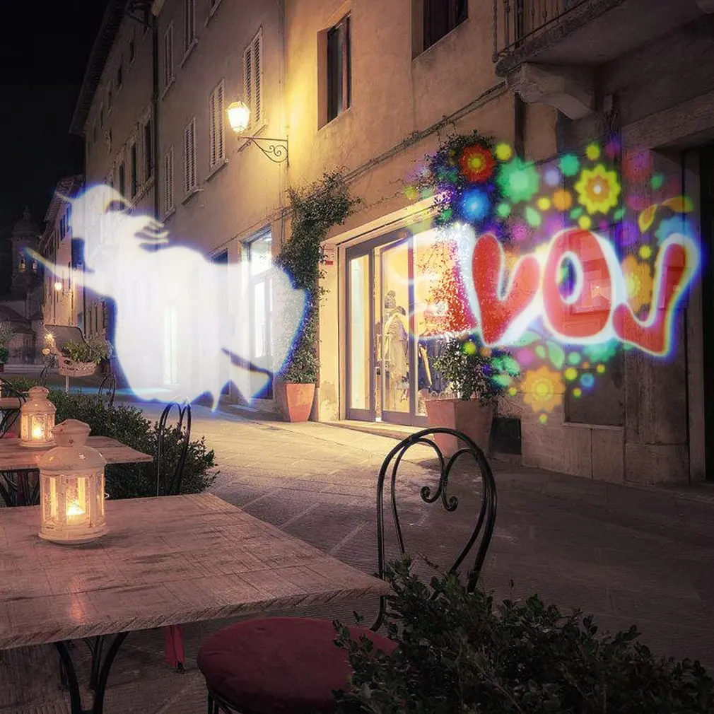 BlinBlin-Show 1 LEDs Landscape Projector Lights Lawn Light Batter Projection for Outdoor Garden Holiday Party Home Decoration