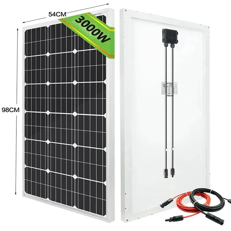 1000W 2000W 3000W Solar Panels 18V High Efficiency Portable Power Bank Flexible Charging Outdoor Solar Cells For Home/Camping