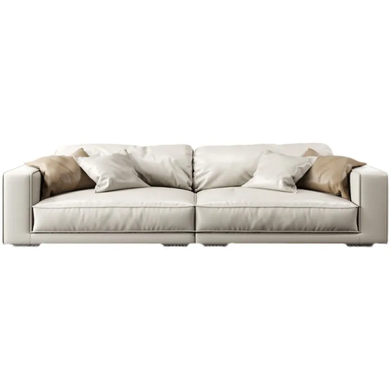 Nordic simple living room down backrest latex tofu block technology cloth sofa furniture solid wood combination sofa