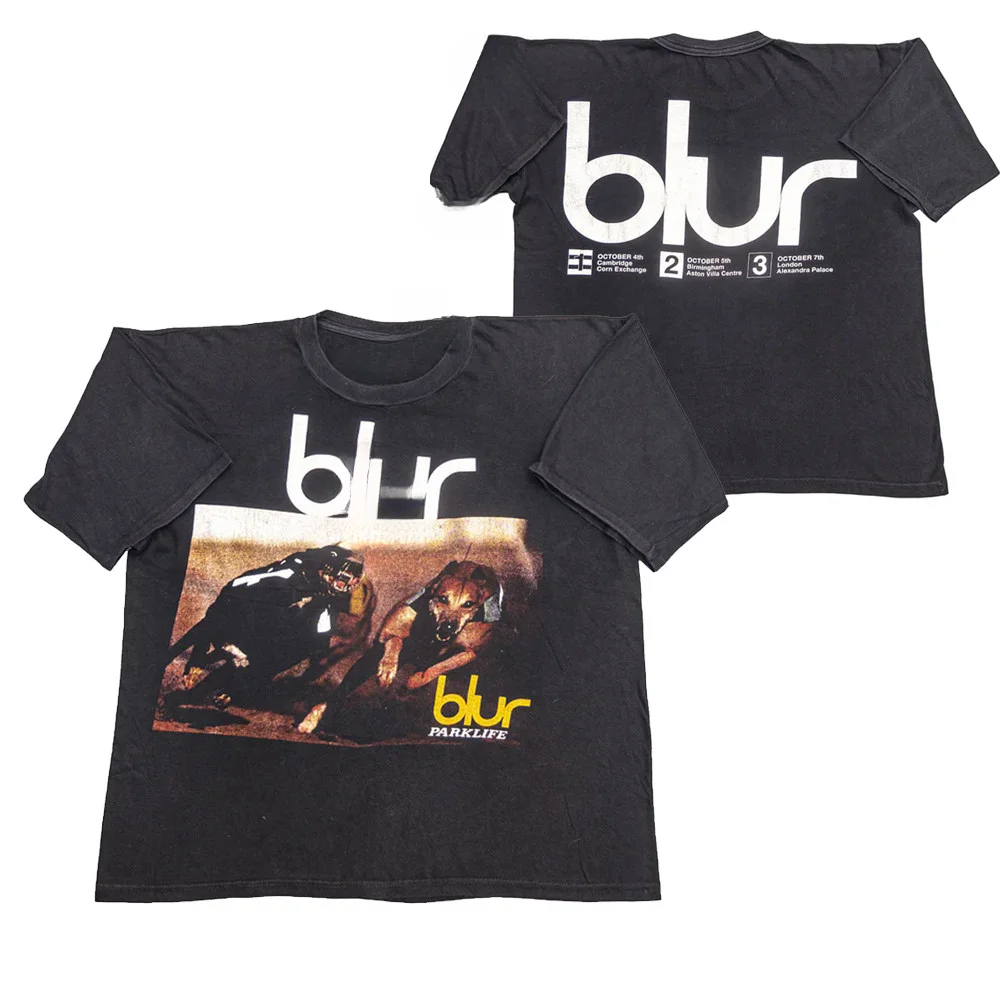 2026 New BLUR Blur Band British Rock Punk Casual T-Shirt Men's and Women's Luxury Band Brand Top White