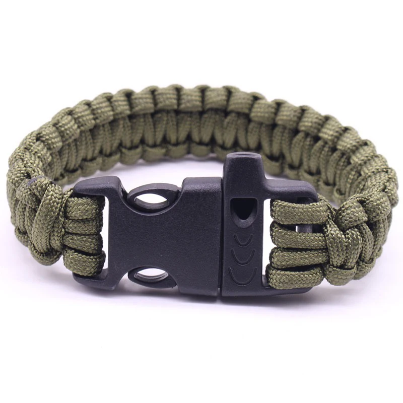 Notfall Rettungs Armband Paracord Überleben Armband Taktische Klettern Seil Outdoor Fallschirm Schnur Zubehör – Detail 3