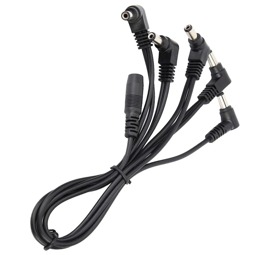 5 Way​ ​Electrode Daisy Chain Cable​ ​Right Angle Plug​ ​Splitter Cable​ ​Chain Cable​ ​Black ​9V DC​
