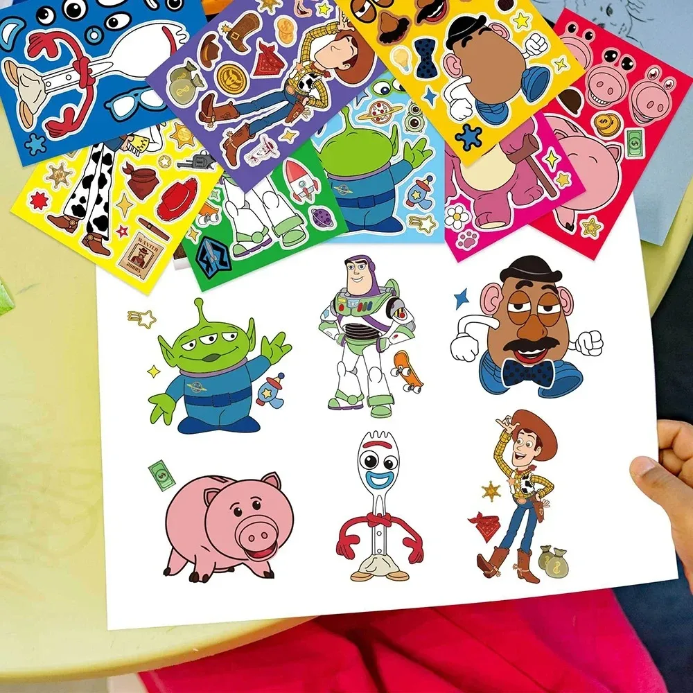 

8/16sheets Beauty and The Beast Disney Princess Stickers Exquisite Sticker for Phone Computer Stationery DIY Toys Secret