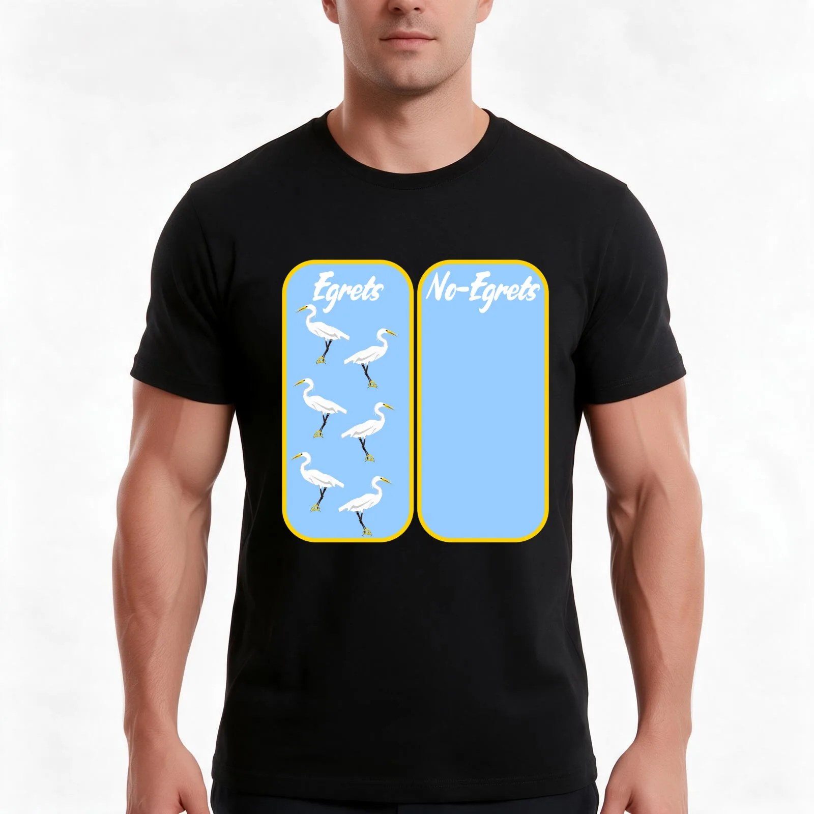 No Regrets Egrets T-Shirt Summer Casual Cotton Tee Oversized Streetwear Tops Vintage Graphic Print Loose Fit Short Sleeve