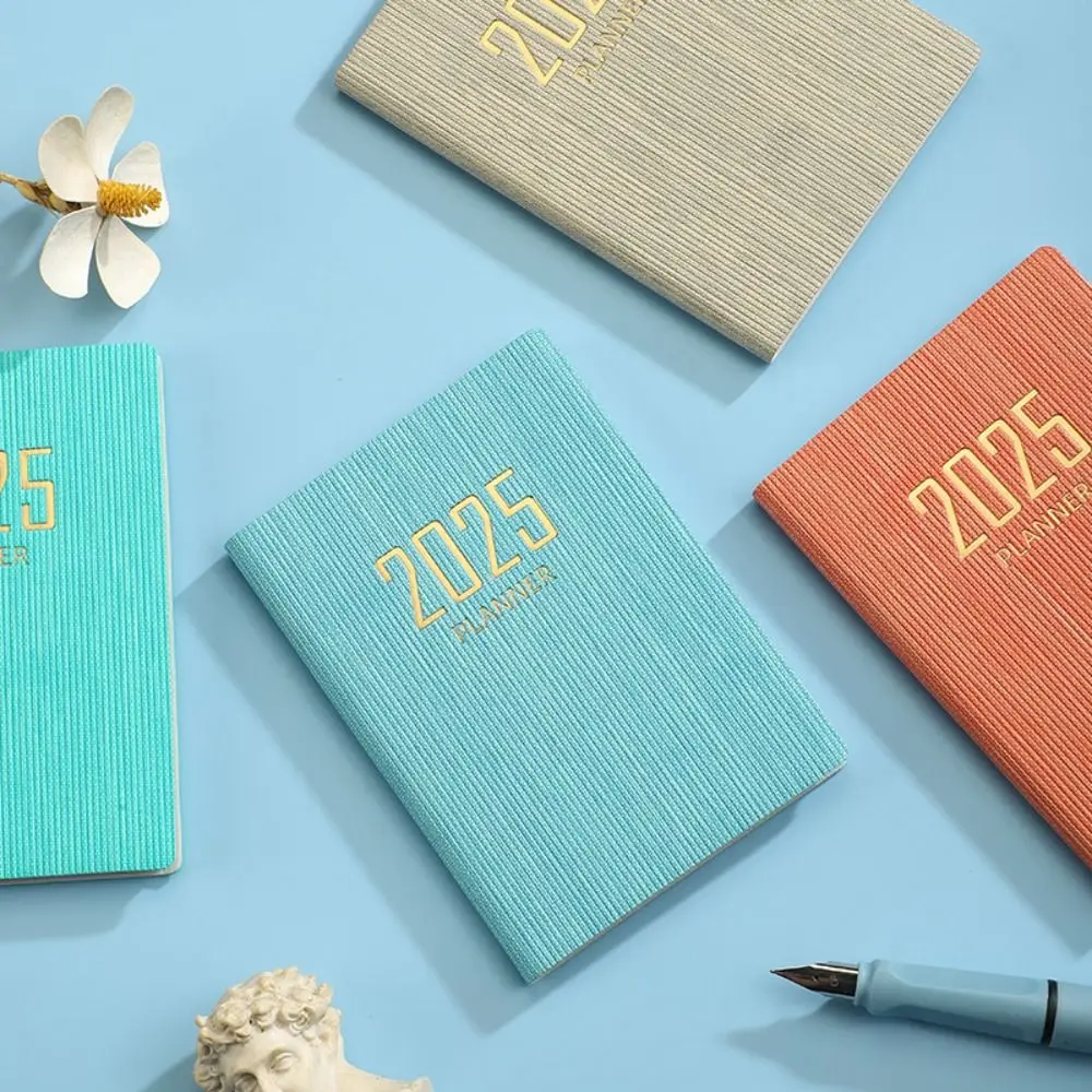 2025 Mini A7 Agenda Book Mini Portable Diary Weekly Planner Notebooks To Do List English Notepad with Calendar School Props