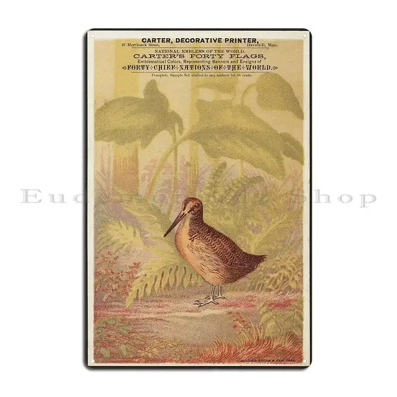 Vintage Bird Haverhill Massachusetts Postcard Metal Sign Create Wall Cave Living Room Printed Cinema Tin Sign Poster