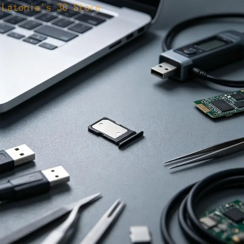 Ersatzkartenfach aus Kunststoff für Telefonreparaturzwecke, spezifische Gerätepassung, geformter Rahmen, Metallkontaktplatte – Detail 9