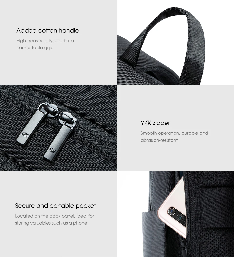 NEUER Xiaomi Classic Business Rucksack 2 Modische Laptoptasche für Männer und Frauen Reise-Rucksack mit Großer Kapazität – Detail 11