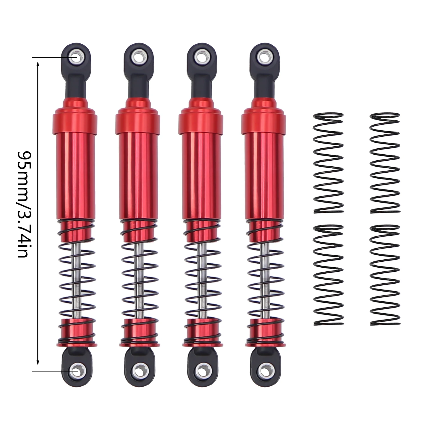 FACSNY Big Bore Shocks aus Metall, 75 85 95 105 115 mm, mit Öl gefüllt, für 1/10 RC Crawler LCG Cheater Rigs SCX10 TRX4 Gamde R1 Comp Builds 9