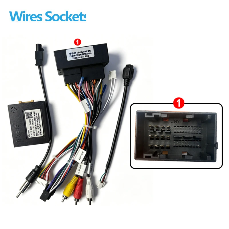 android Car radio Canbus Box Decoder For Citroen Jumper Peugeot Boxer 2011-202216 pin Wiring Harness Plug Power Cable