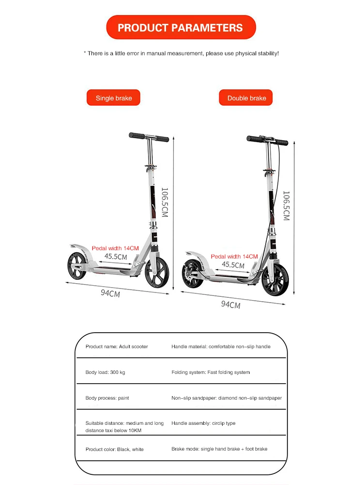 Kids and Teenagers Adult Scooter Two Wheels Foldable City Work School Student Portable Outdoor Sports Single Foot Scooter