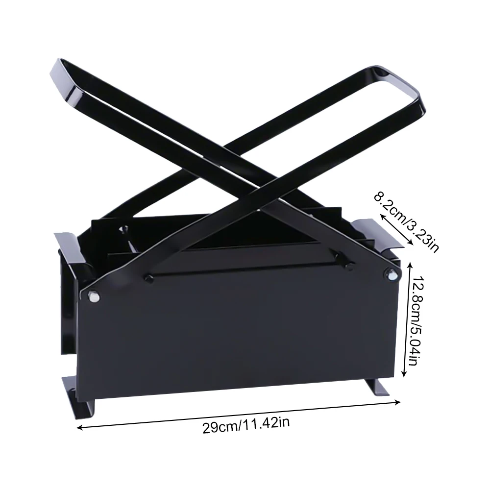 صانع حجري لخشب الورق المكتبي الصغير، مكبس طوب صحيفة النفايات الفعالة، هيكل حديد متين، صديق للبيئة وسهل #6