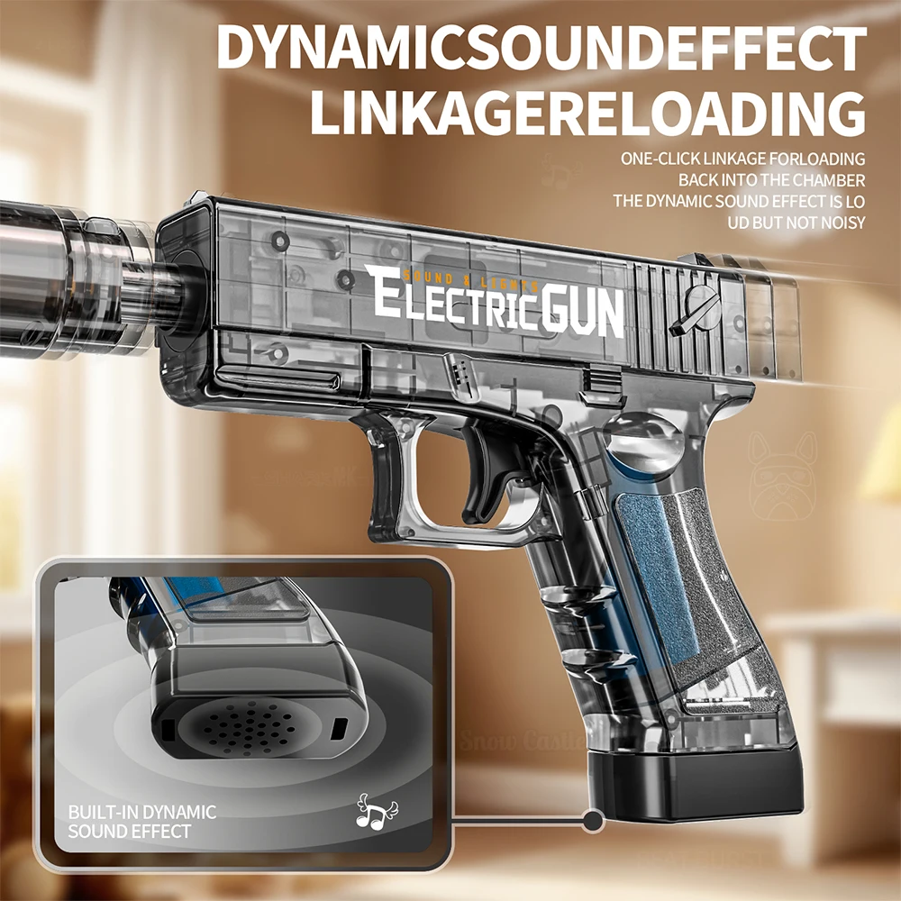HUIQIBAO مسدس كهربائي لعبة الدخان بندقية الرماية مع ألعاب خفيفة لعبة الوالدين التفاعلية للأطفال هدية عيد ميلاد الكبار