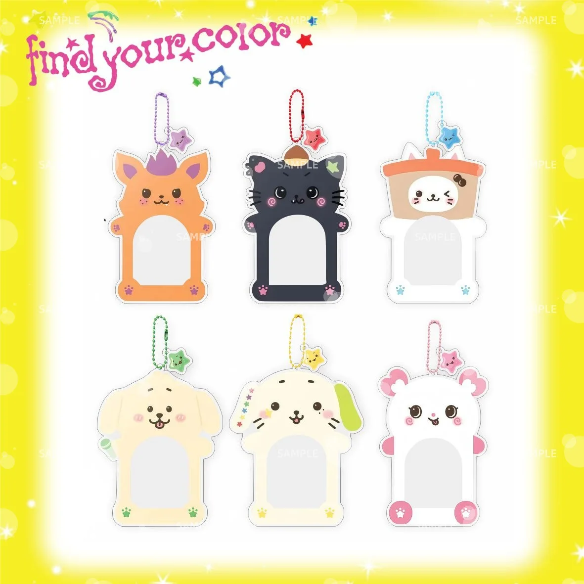 Idol SION RIKU YUSHI JAEHEE RYO SAKUYA Cartoon Card Insertion Photo Frame Keychain Small Card Storage Decoration Fans Gifts