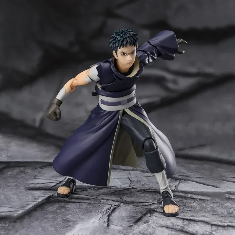 Original Bandai Anime Action Figure Naruto SHFiguarts SHF Uchiha Obito Hatake Kakashi Finished Model Collection Toy Gift for Kid