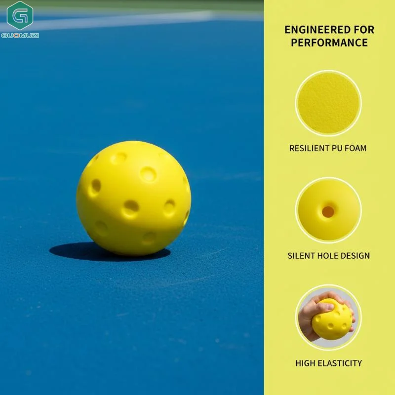 1*PU Foam Practice Pickleball With Stable Flight And Soft Durable Build Perfect For Indoor Outdoor Golf Training Backyard Use