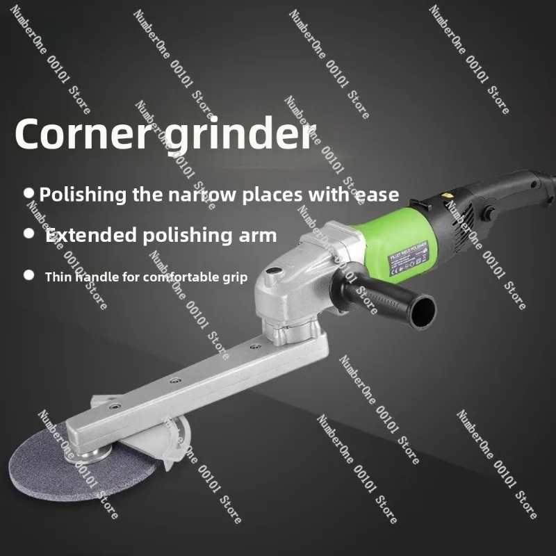Stainless Steel Corner Grinder , Long Arm Electric Angle Polisher for Weld Seam & Metal Edge Finishing