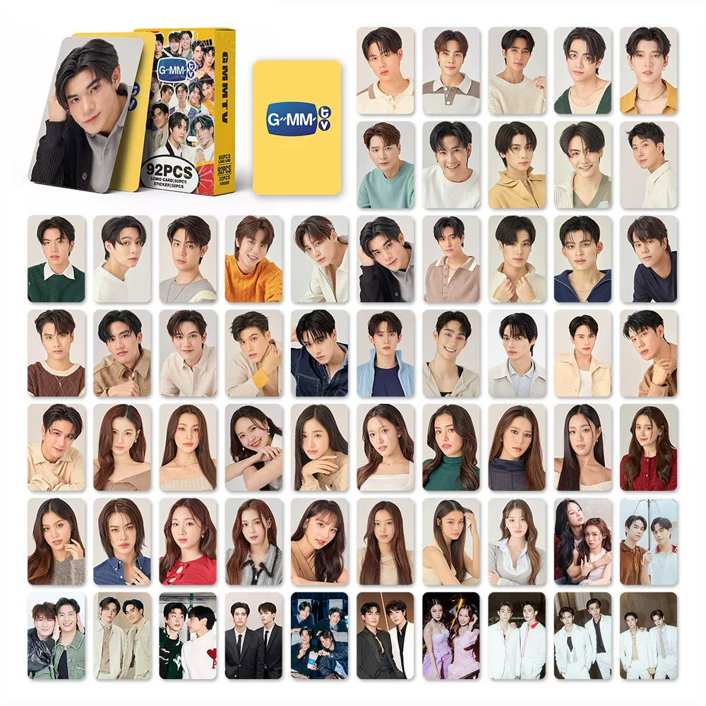 92 Pcs/Set GMMTV Series Laser Lomo Card OffGun EarthMix JoongDunk HD Photocard With Stickers Fans Gift