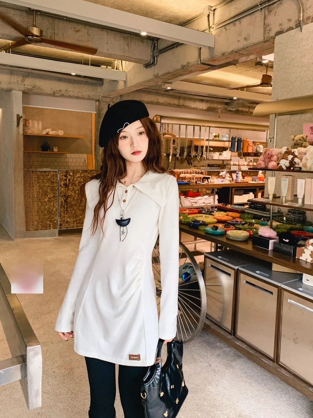 

Футболка Gula Liangpin Slim Fit с длинным рукавом, средней длины, плиссированная, трикотажная, универсальная, удобная, мягкая, повседневная, для работы