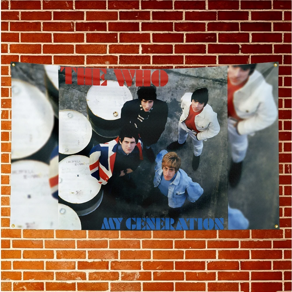 the who Music Flag Banner For Fan Cave Watch Party Tailgate Gathering Indoor Outdoor Backyard Home Festival Ornament Supply